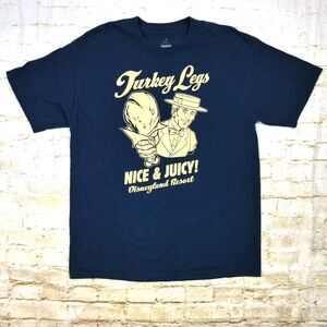 Disneyland Resort T Shirt Mens L Blue Turkey Legs Nice & Juicy Graphic Funny